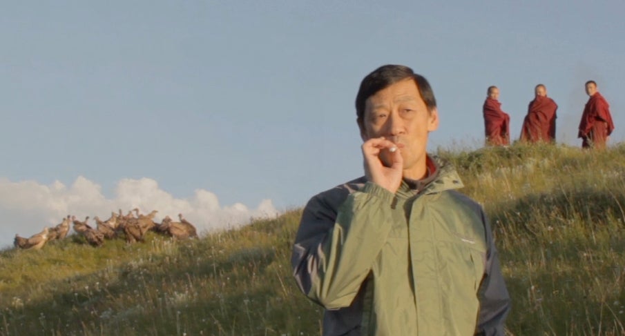 still from VULTURES OF TIBET