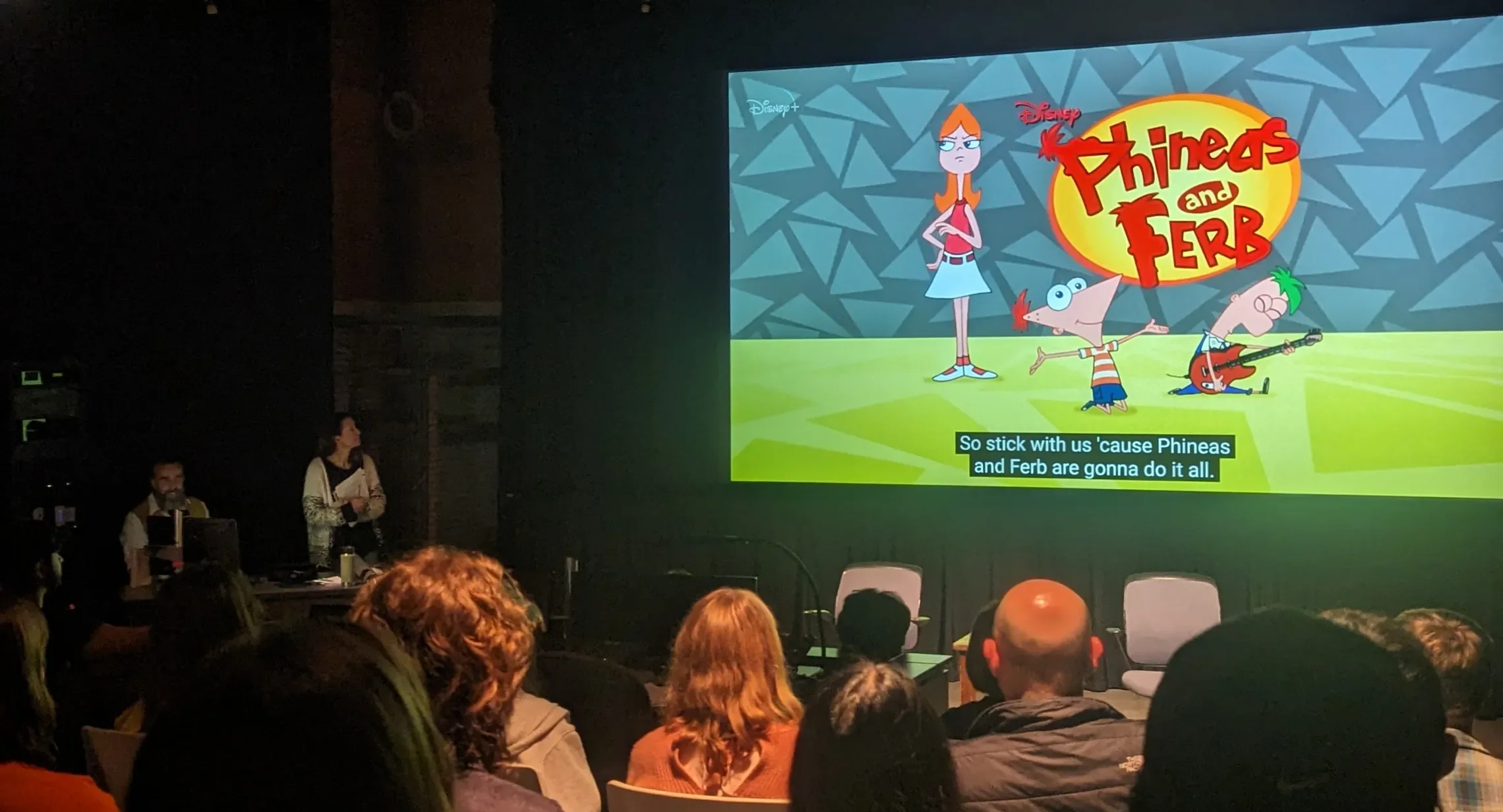 students watching animation