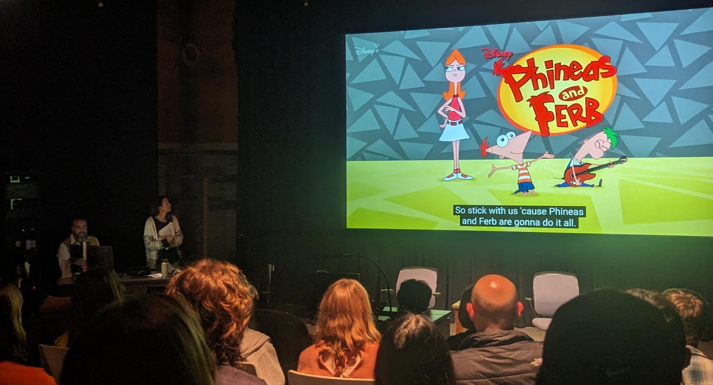 students watching animation