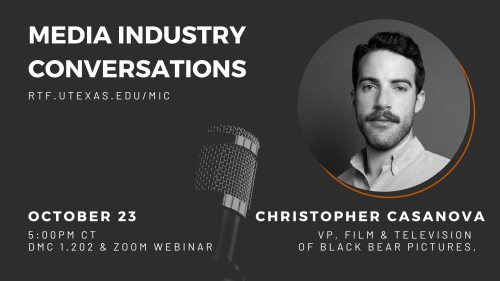 MIC session by Christopher Casanova, 10/23, VP of Film and Television at Black Bear Pictures