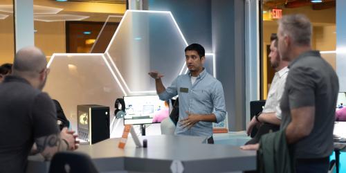 people in esports studio