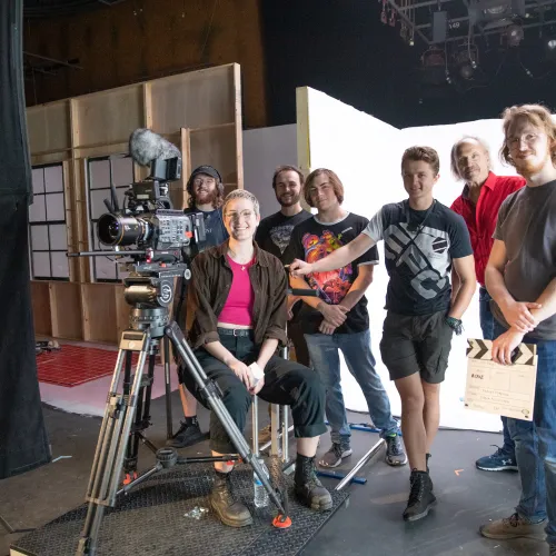 group of students near camera