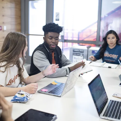 students studying