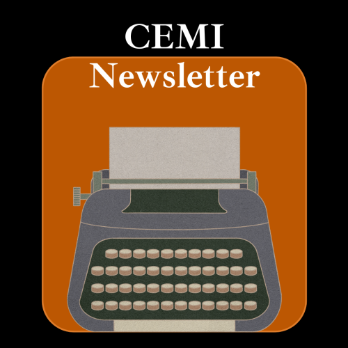 Typewritter graphic with the words "CEMI Newsletter"