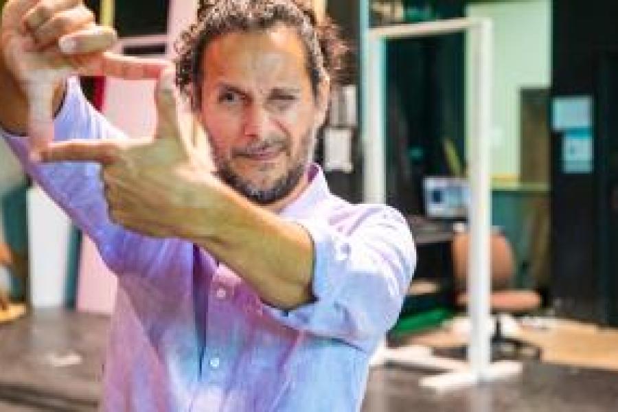 Photo of Miguel Alvarez squaring up a shot