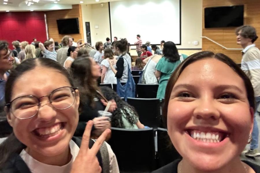 Fall 2025 End of Semester Screenings - crowd shot at screening