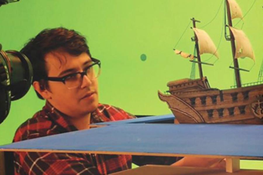 Department of Radio-Television-Film faculty members Ben Bays and Deepak Chetty worked with College of Fine Arts lecturers for the course, “Practical Special Effects.” 